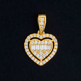 GL VVS Diamond Cute Heart 4 Prongs Diamond Pendant